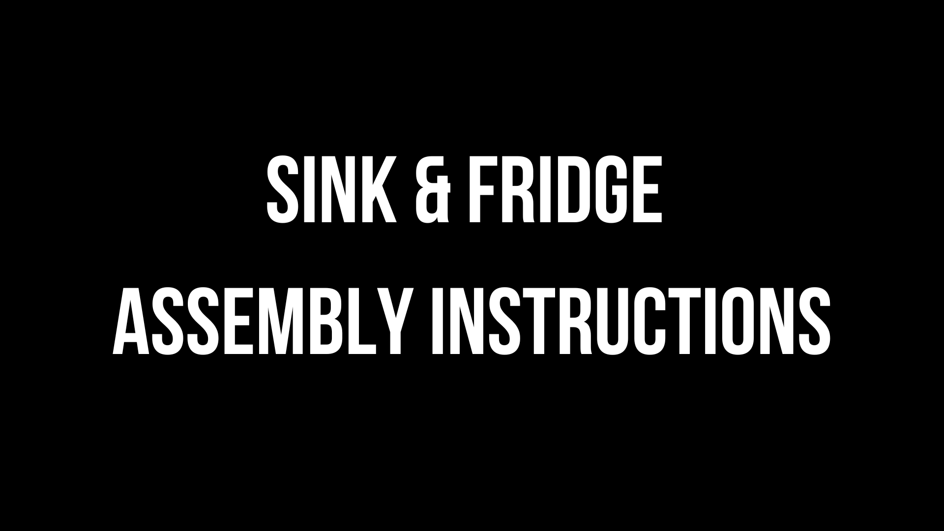 Sink Cabinet Assembly Instructions